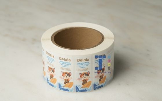 ผิวสีสว่าง Matte ปลาย Kraft Roll Labels กระดาษงานอาชีพ